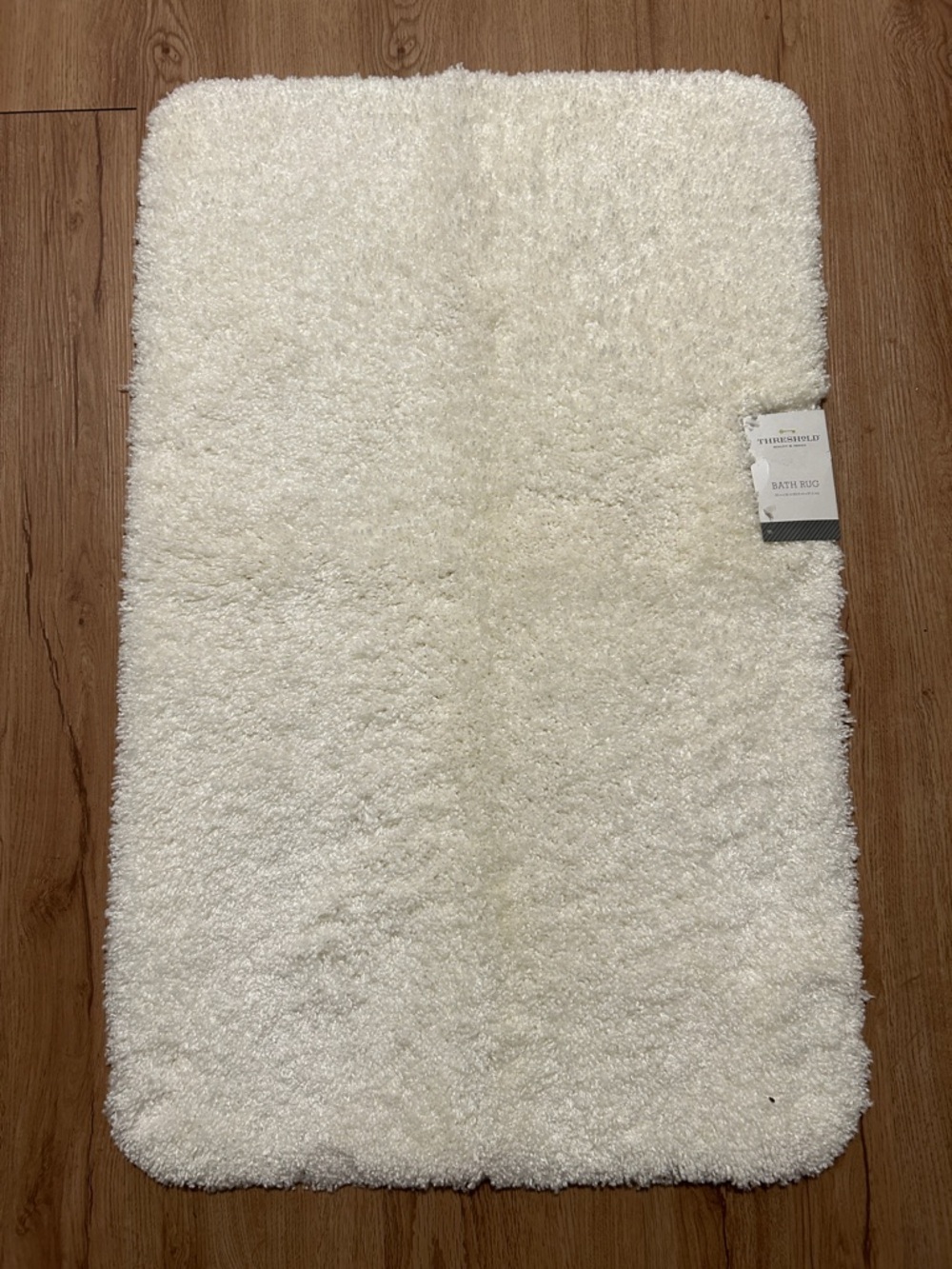 NWT Threshold White Plush Shag Bath Mat